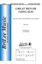 Great Men of Long Ago Three-Part Mixed choral sheet music cover